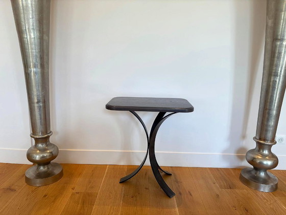Pair of BS Style Side tables in black oak and iron – Wood (photo 2 of 5)