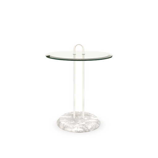 Cattelan Italy | Vico Magistretti | Othello side table | marble glass vintage