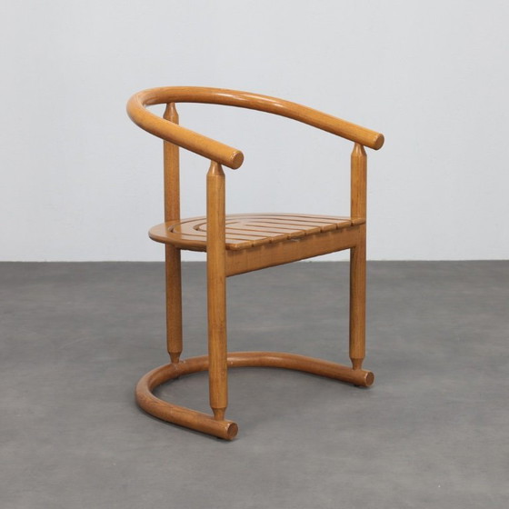 Image 1 of Set di 6 sedie da pranzo in legno curvato di Allmilmö, anni '80