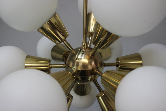 Image 1 of Lámpara de araña de la era espacial Sputnik de Kamenicky Senov, década de 1970