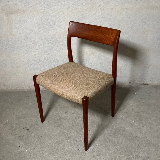 Image 1 of 6x Chaises de salle à manger modèle 77 Niels O. Møller Vintage danois