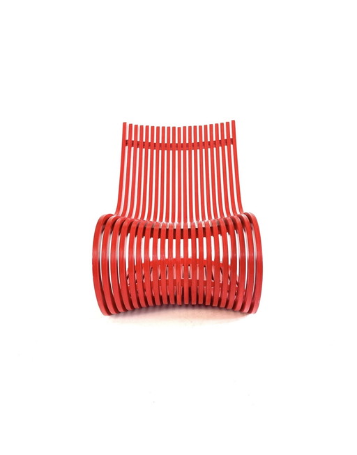 Vintage parametric armchair, Piegatto '80s style