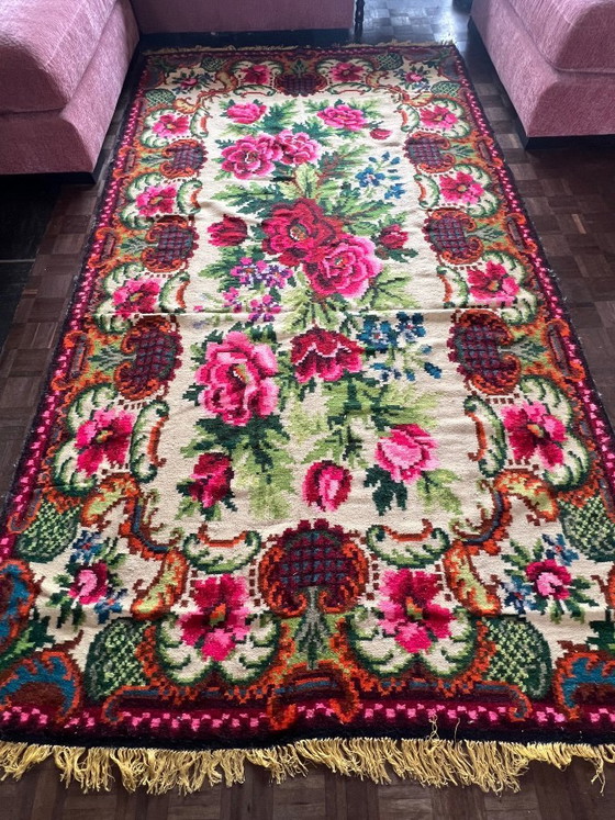 Image 1 of Alfombra kilim de rosas
