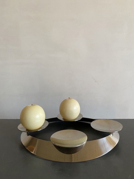 Georg Jensen Silver Candle Holder, Denmark, 1960s