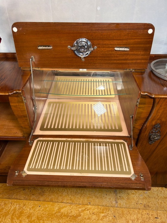 Image 1 of  Art Deco Cocktail Bar Sideboard aus Wurzelnussholz von Beautility 1930-1940