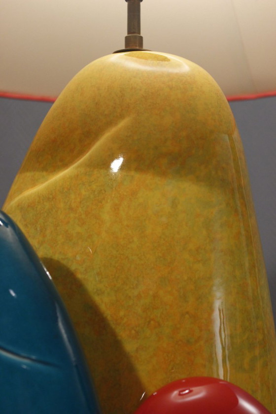 Image 1 of François Chatain - Grande lampe menhir vintage design post-moderne France 1990s