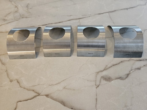 Four Blomus designer egg cups