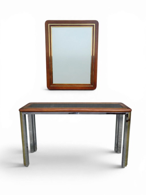 Console et miroir italiens attribués à Willy Rizzo