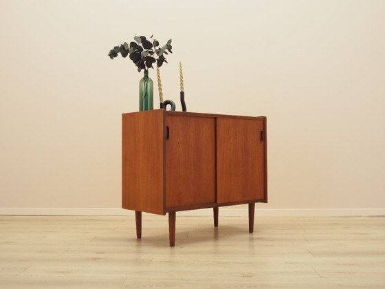 Mobile danese in teak con ante scorrevoli, Mid-Century Modern, anni '70 – Armadi contenitori, Legno (photo 6 of 15)