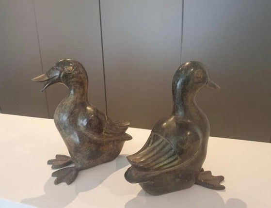 Image 1 of Statue di anatre in bronzo, stile Art Déco