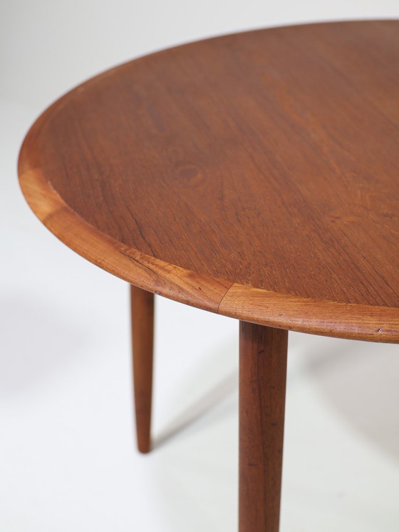 Image 1 of Round teak dining table, Danish vintage 1960s