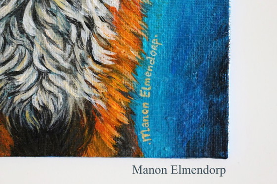 Image 1 of Cuadro único pintado a mano Zorro 18 x 13 cm Arte