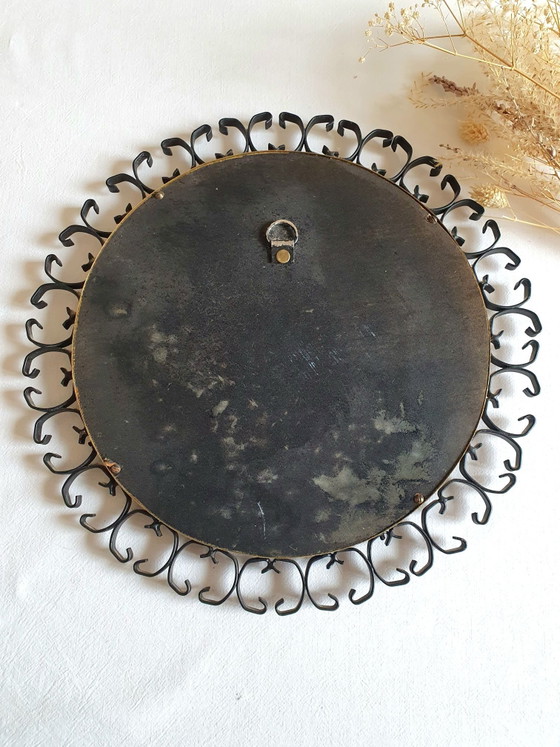 Miroir rosace vintage années 60 – vintage français, Métal, Laiton (photo 3 of 5)