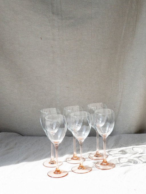 6x rosa luminarc rose Weingläser