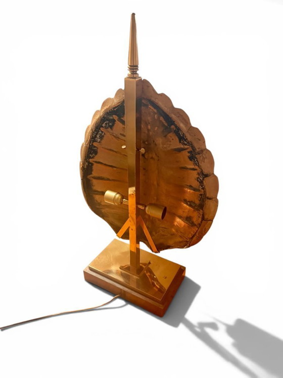 Image 1 of Monumental Tortoise Shell & Brass Lamp by Maison Jansen (1960s/1970s)