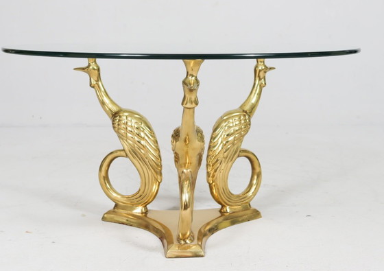 Image 1 of Hollywood Regency Peacock Coffee Table, Skulpturaler Beistelltisch, 1960er Jahre