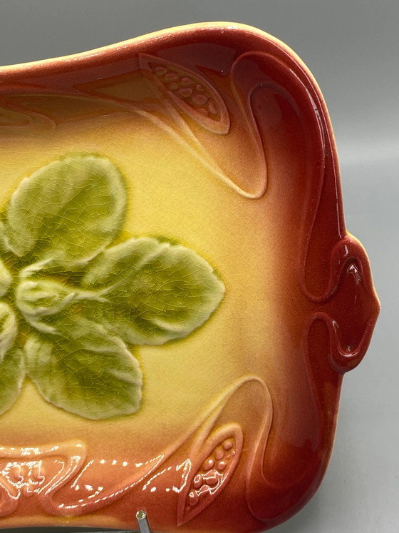 Grand Plat De Slipware Art Nouveau Sarreguemines – Objets déco (photo 3 of 8)