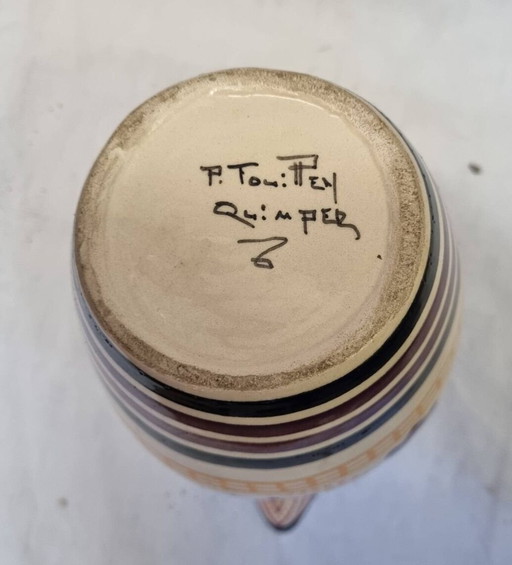 Milk jug Fouillen Quimper Brittany