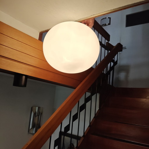 Lampada da soffitto grande Vistosi in vetro di Murano satinato – 42 cm – Made in Italy