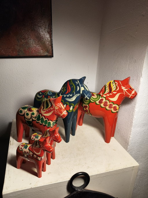 Vintage design Dala paarden uit Dalarna Zweden Nils Olsson