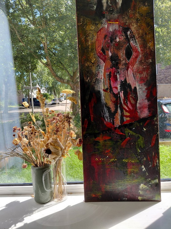 Penalty – Abstract Figurative / Expressionism – Original Oil on Canvas (ca. 40x120 Cm) (photo 10 of 10)