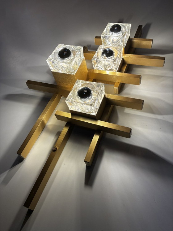Image 1 of Große Wandleuchte • Gaetano Sciolari • Murano • Weltraumzeitalter • 1970