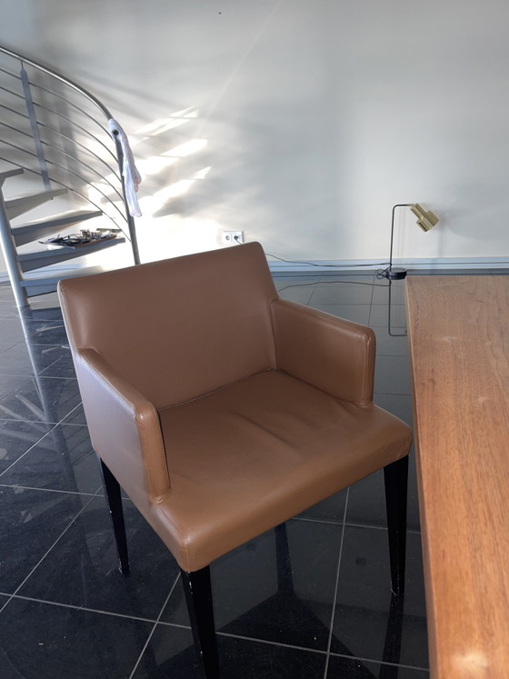 Designer table and six Poltrona Frau chairs – Dining tables, Leather, Wood (photo 6 of 8)