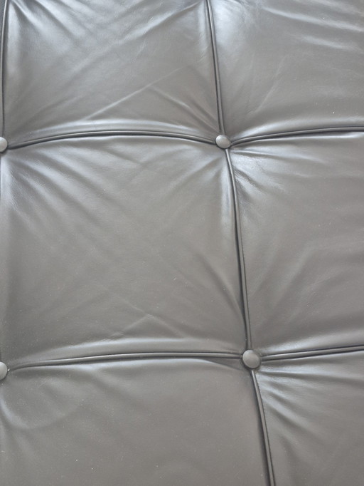 Zwarte leren sofa chaise longue