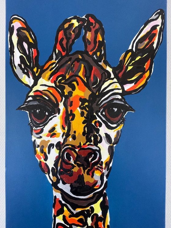 Image 1 of Portret van giraffe