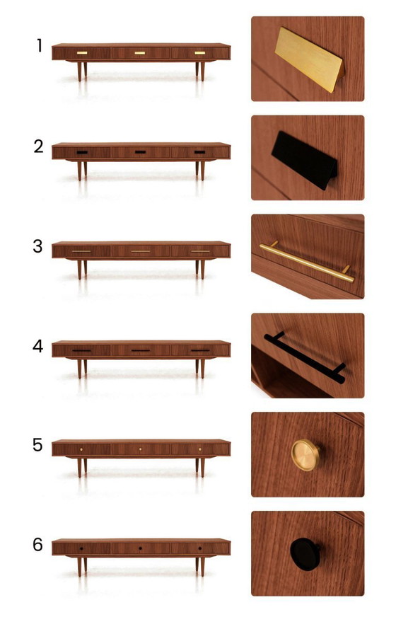 Image 1 of Lowboard 3 laden eiken gebeitst teak - L01