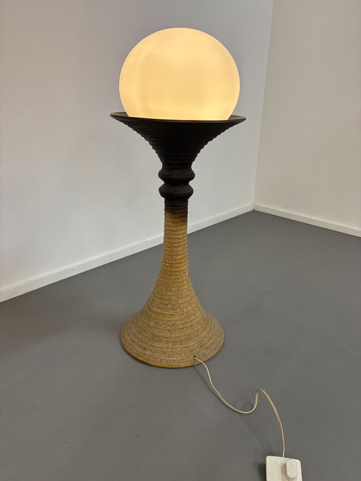 Doria Ceramic With glass Bulb sixties Floor lamp
