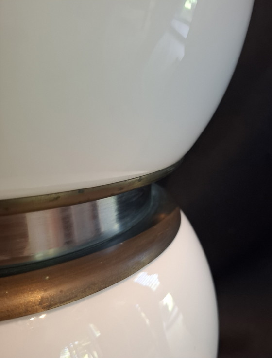 Rare large Space Age pendant lamp Goffredo Reggiani – Reggiani Illuminazione, Chrome, Brass (photo 8 of 14)