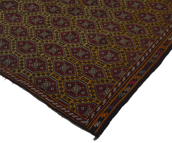 Large Vintage Anatolian Yoruk Kilim 284 × 202 Cm – Handwoven Wool Rug – Rugs & carpets (photo 8 of 10)