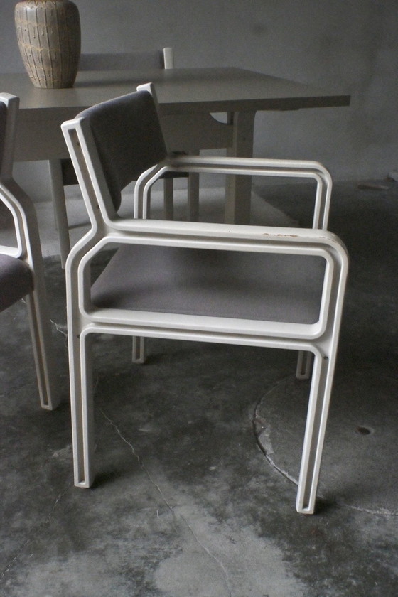 Image 1 of Pastoe dining table set with 4 chairs Pierre Mennen