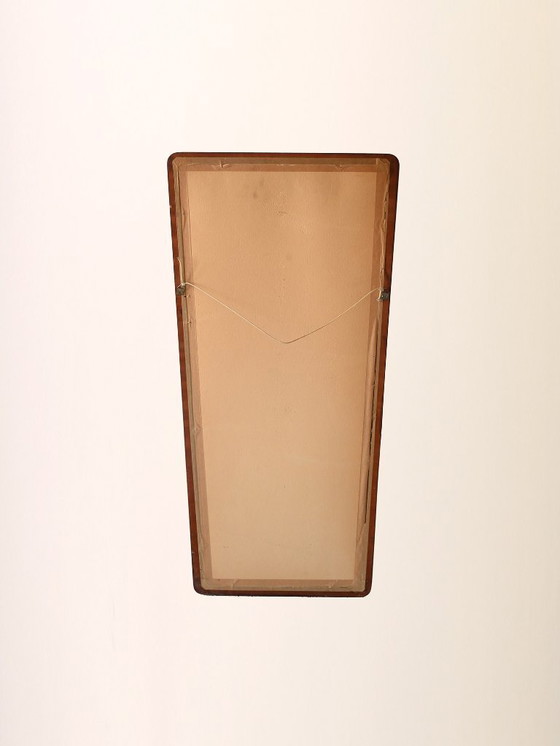 Image 1 of 1940s Scandinavian Art Deco Mirror in Lacquered Mahogany