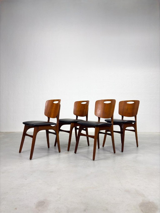 Set of Mid-century Dining Chairs in Danish Design