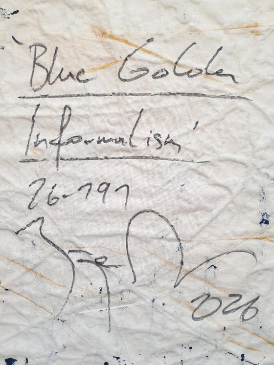Jürgen Angeler - Informalismo Blu Dorato – Dipinti e disegni, Tela (photo 9 of 18)