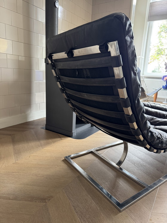 Image 1 of Chaise longue de diseño Mason Flamant - tumbona de piel auténtica