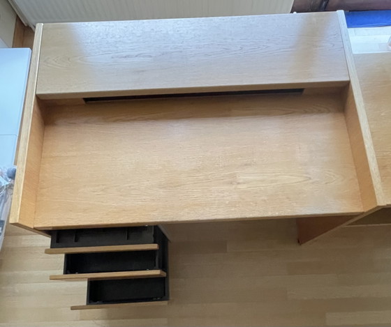 Scrivania Vintage Colorgan Design – Impiallacciatura di Rovere – Solida - Design Belga – Scrivanie, Wood (photo 3 of 10)
