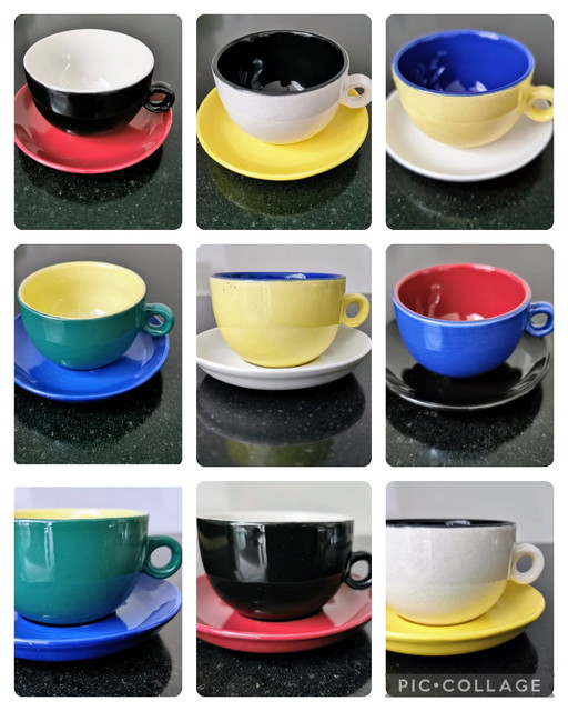 Neospace Espresso Cups Italy 1980