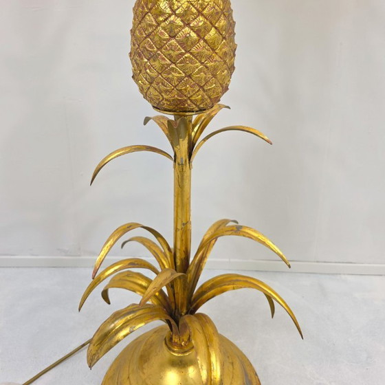 Image 1 of Hans Kögl pineapple lamp 1960s/ Gilded milk glass