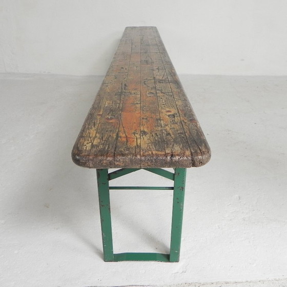 Image 1 of Folding bench, folding bench for terrace, 216 cm long, 1960s
