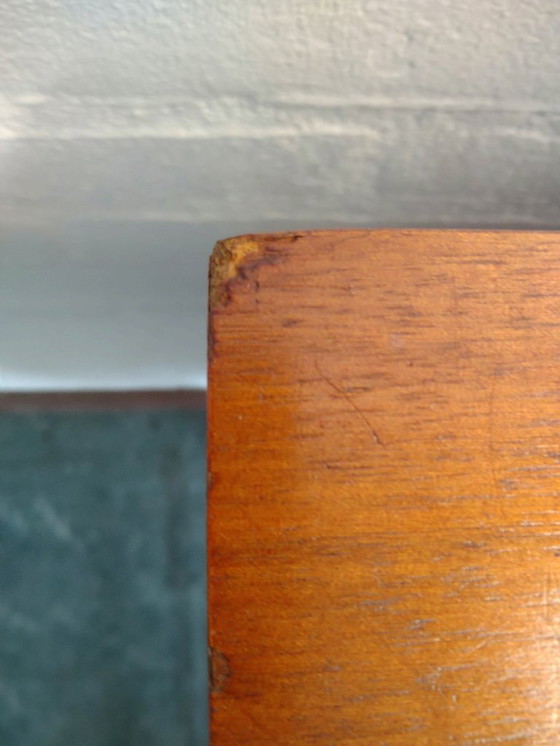 Image 1 of vintage desk with 3 drawers and 1 cupboard