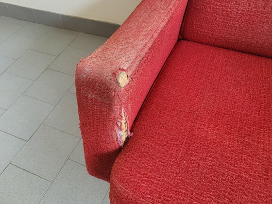 Image 1 of Vintage rockabilly fauteuil uit de jaren 50, te restaureren door DLG Steiner Arp Guariche.