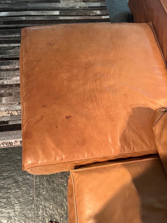 Image 1 of Living Divani extra soft Caresse Leather Cognac 10pcs +cushions