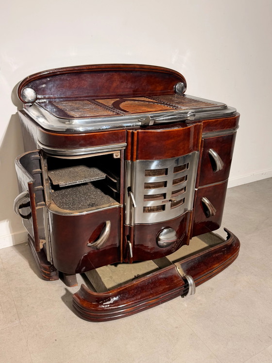 Fobrux 4839 Stufa / Cucina Art Déco in Smalto e Cromo – Credenze, Altro (photo 3 of 8)