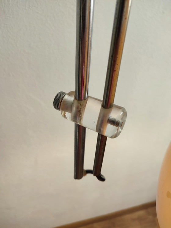 Image 1 of Lampadaire Artifort à double arche marron vintage