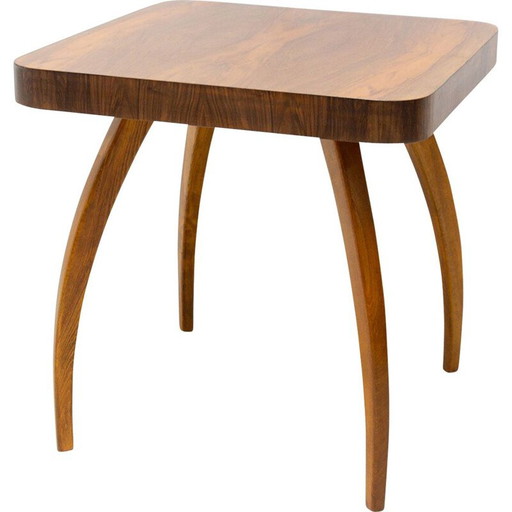 Spinnentisch H-259 aus Nussbaumholz von Jindrich Halabala, Tschechoslowakei 1950