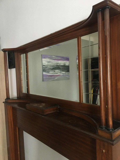 Fireplace overmantel mirror, ca. 1900–1915