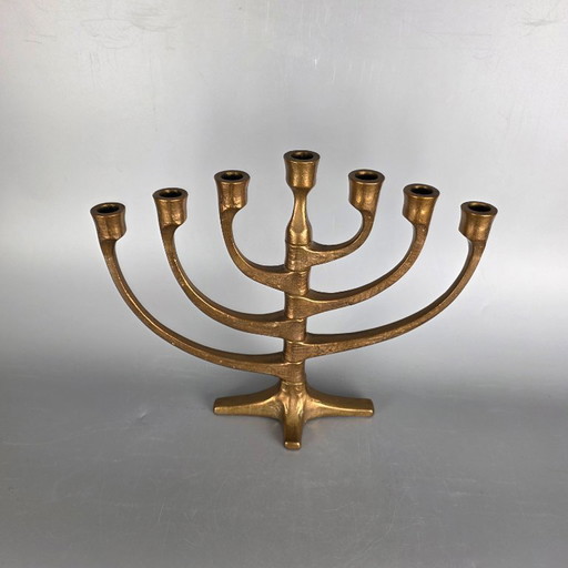 Vintage bronzen design kandelaar – Michael Harjes – verstelbare armen – jaren 60/70 – Mid-Century modern - Menora